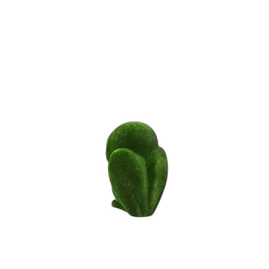 Sage, a life-size owl topiary sculpture in artificial grass, perched in stillness as part of the Guardians Collection.