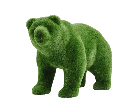 artificial turf bear topiary animal