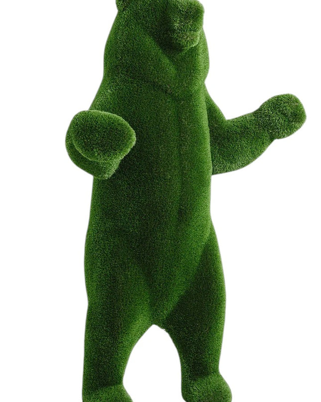 Valenor – adult male bear animal topiary standing upright in botanical texture, from the Heritage Collection.