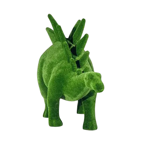 Stegosaurus dinosaur topiary sculpture standing on all fours – Prehistoric Collection