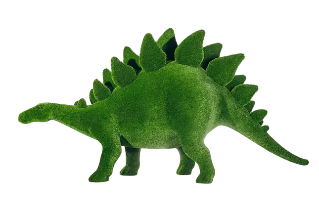 Stegosaurus dinosaur topiary sculpture standing on all fours – Prehistoric Collection