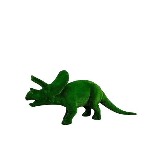 Triceratops dinosaur topiary sculpture in artificial grass – Prehistoric Collection

