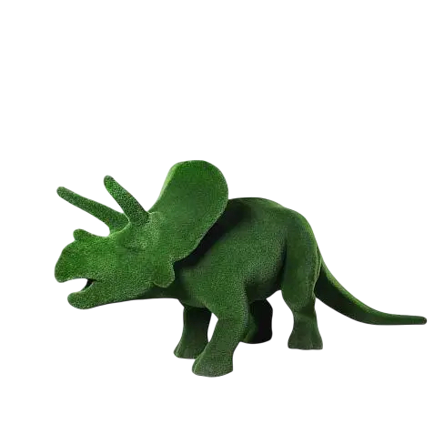 Triceratops dinosaur topiary sculpture in artificial grass – Prehistoric Collection

