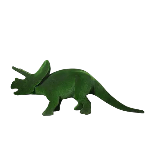 Triceratops dinosaur topiary sculpture in artificial grass – Prehistoric Collection


