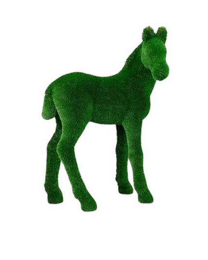 Ayla – foal horse animal topiary in botanical texture from the Grace Collection, designed for serene garden and courtyard installations.