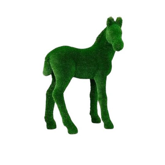 Ayla – foal horse animal topiary in botanical texture from the Grace Collection, designed for serene garden and courtyard installations.