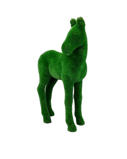 Ayla – foal horse animal topiary in botanical texture from the Grace Collection, designed for serene garden and courtyard installations.