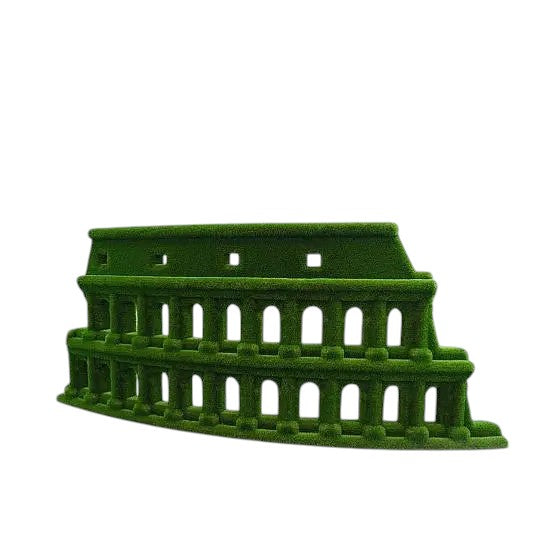 Colosseum landmark topiary sculpture in artificial grass – World Icons Collection

