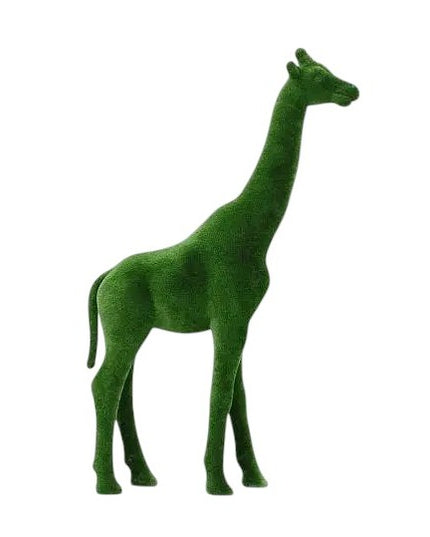 Aspire, a life-size giraffe topiary sculpture crafted in premium artificial grass, designed to bring vertical elegance to curated outdoor spaces.