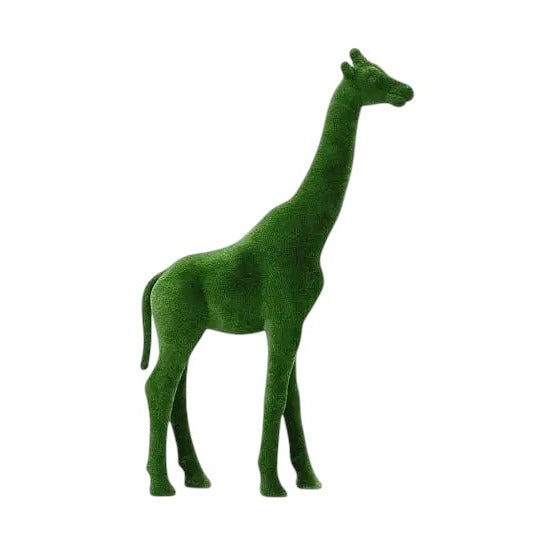 Aspire, a life-size giraffe topiary sculpture crafted in premium artificial grass, designed to bring vertical elegance to curated outdoor spaces.