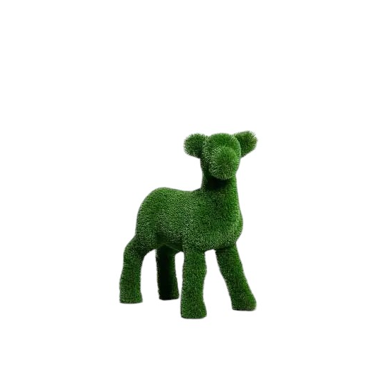 animal topiary lamb wrapped in artificial turf