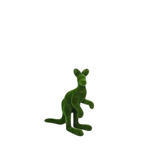 Kovi – joey kangaroo animal topiary in botanical texture from the Journey Collection, designed for refined outdoor landscapes.