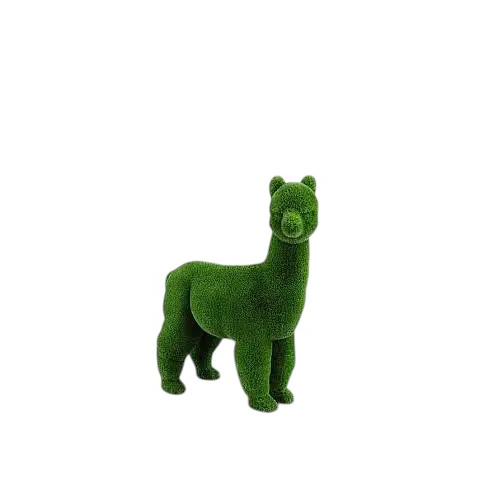 Velour, a life-size alpaca topiary sculpture in artificial grass, crafted with pastoral charm and textural form from the Heritage Collection.